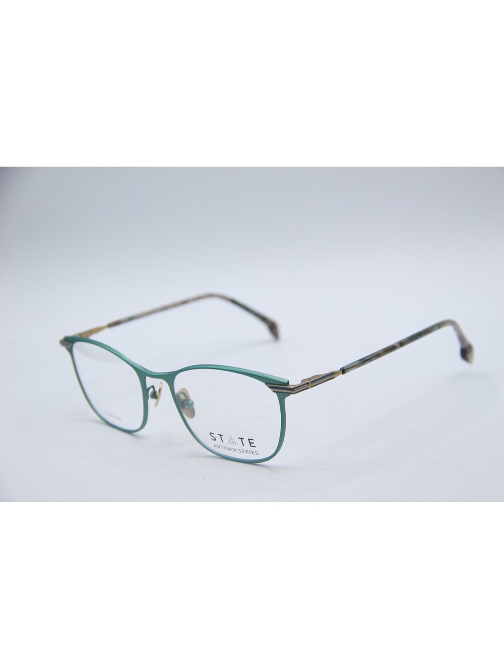 State Loyola Peacock Teal Granite Designer Authentic Eyeglasses 52-17-140